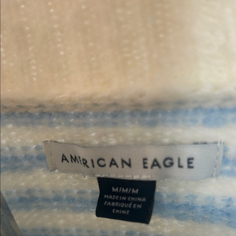 American Eagle Outfitters Striped Sweater in Blue and Cream - Picture 2 of 6